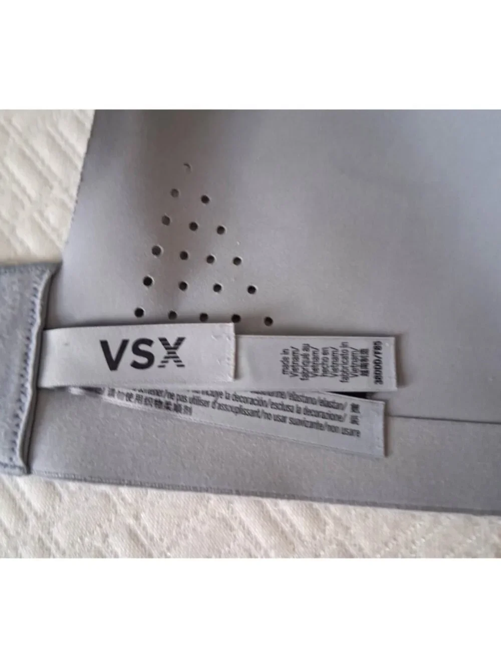 Victoria's Secret VSX Sport Women's Gray Solid Logo Sports Bra 38DDD